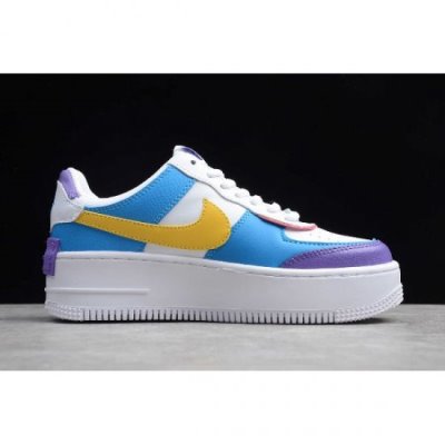 Nike Bayan Air Force 1 Shadow Gri / Mavi / Mor Kaykay Ayakkabı Türkiye - CYMCOSEB